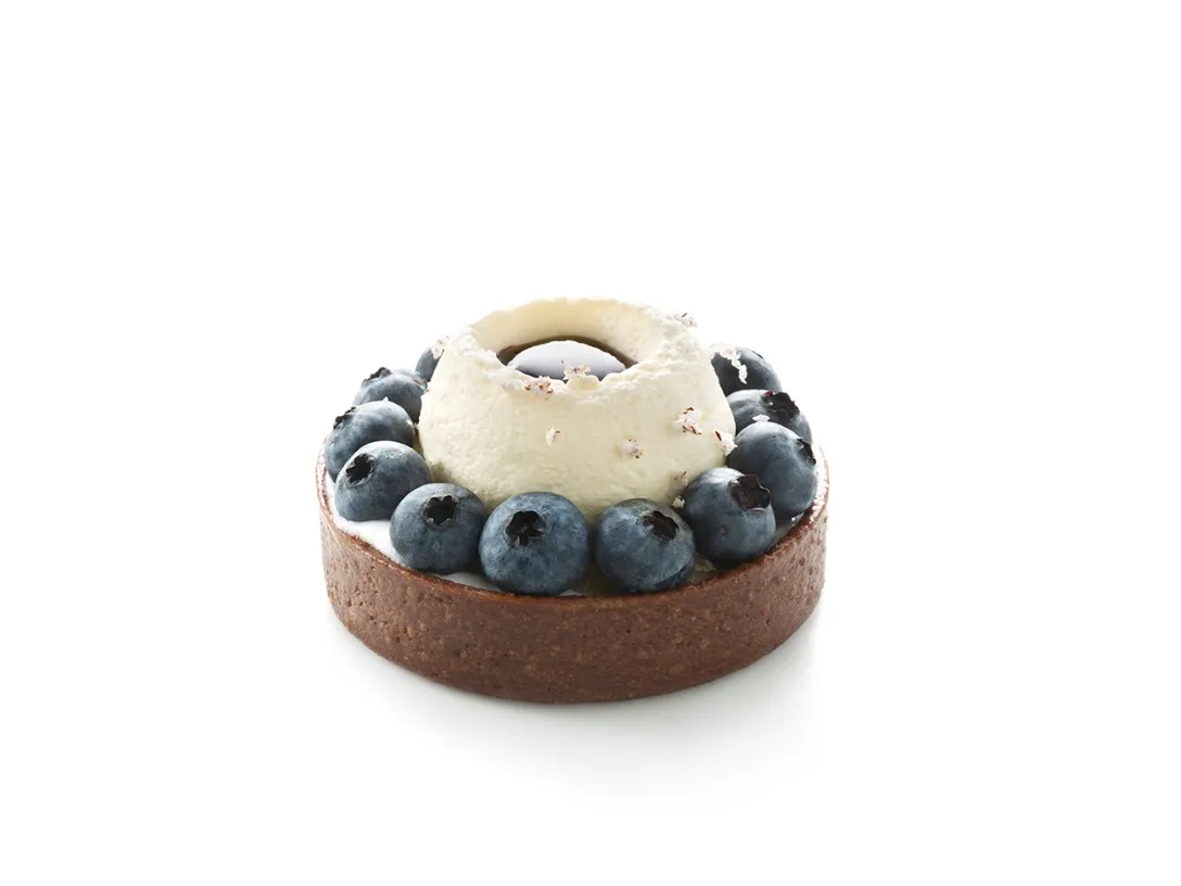 Blauwe bessentaart met mascarpone