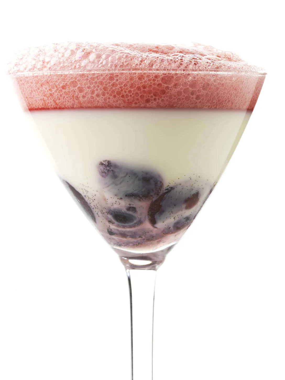 A Recipe for Cuberdon Panna Cotta and raspberry foam | Debic