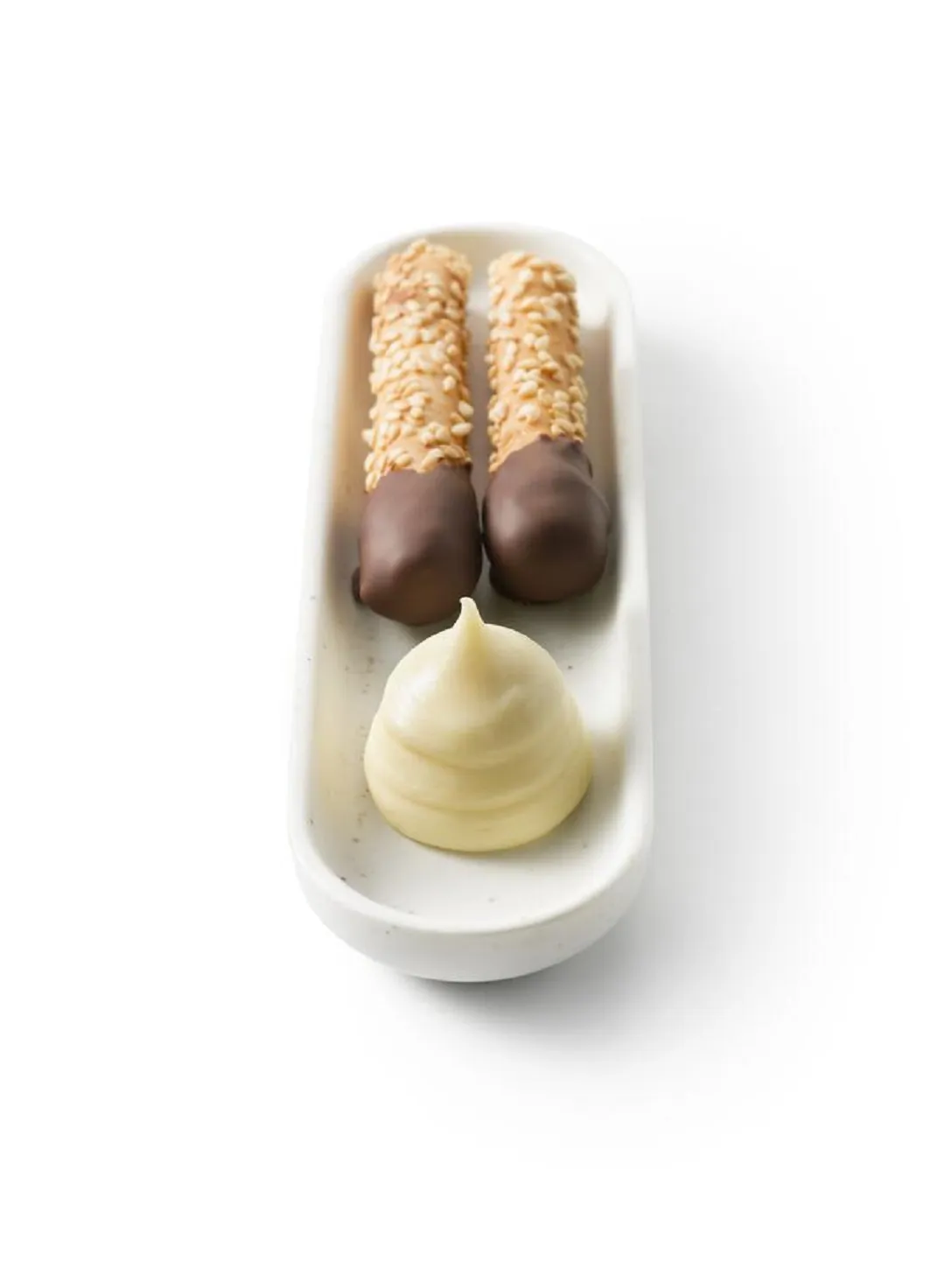 Weißer Schokoladen "Mayonnaise" Dip