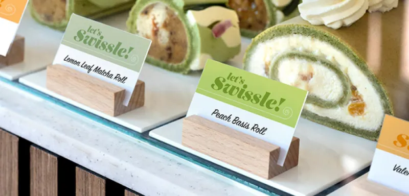 Swissle display cards.