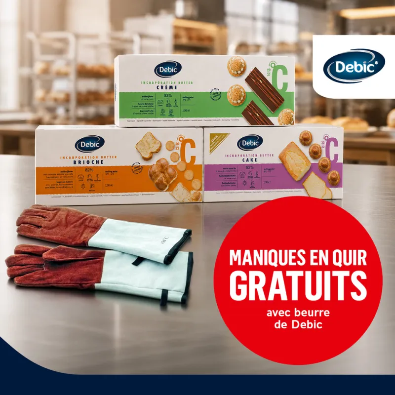 Maniques en quir gratuits avec beurre de Debic